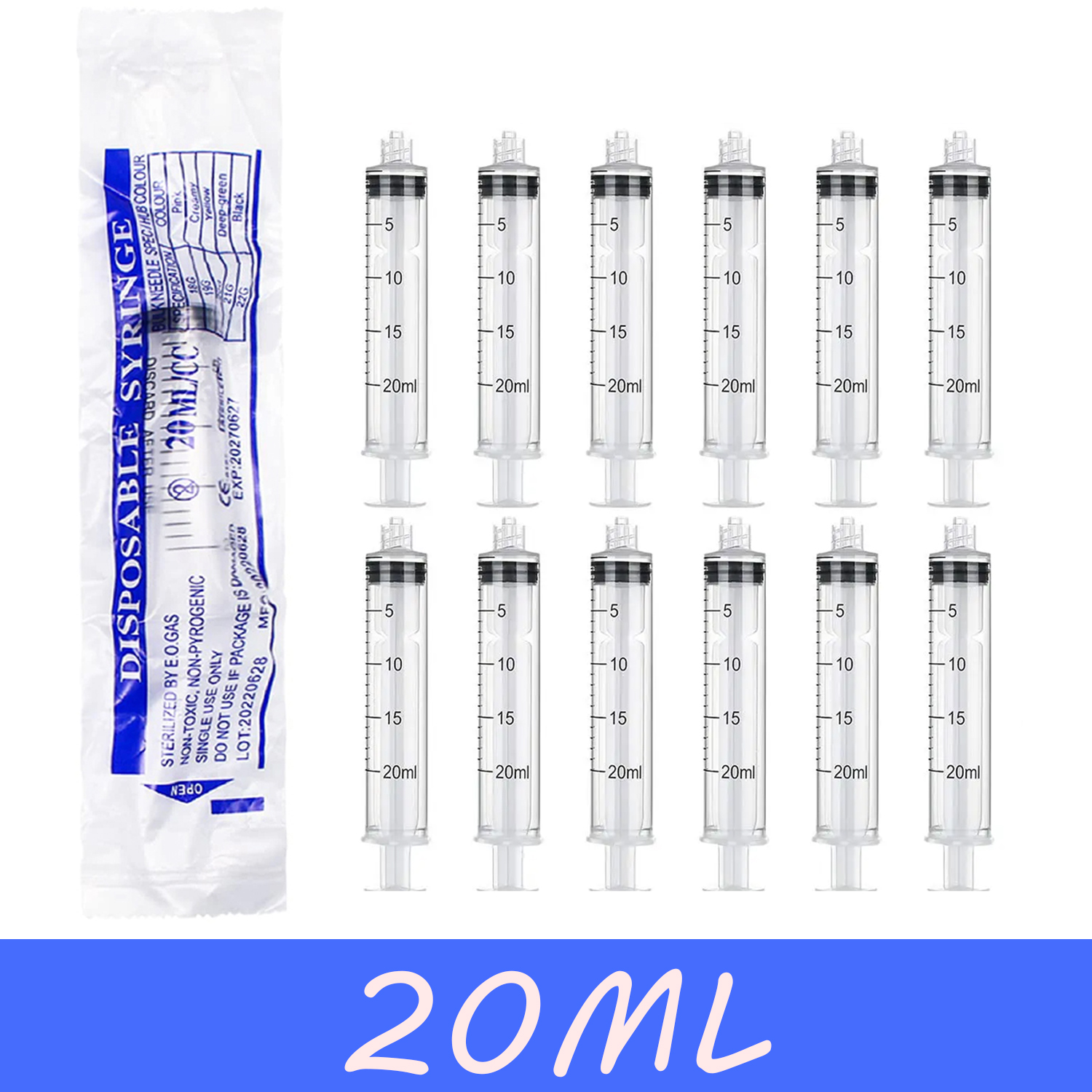 Baby Food Allergy Rash - 10-50Pcs 20ML Luer Lock Syringe Sterile