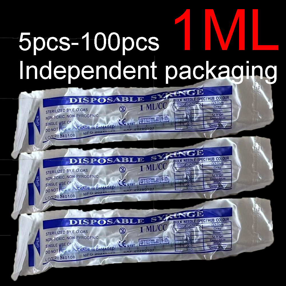 Baby Food Allergy Rash - 5-100Pcs 1ML Without Needle OPP Disposable