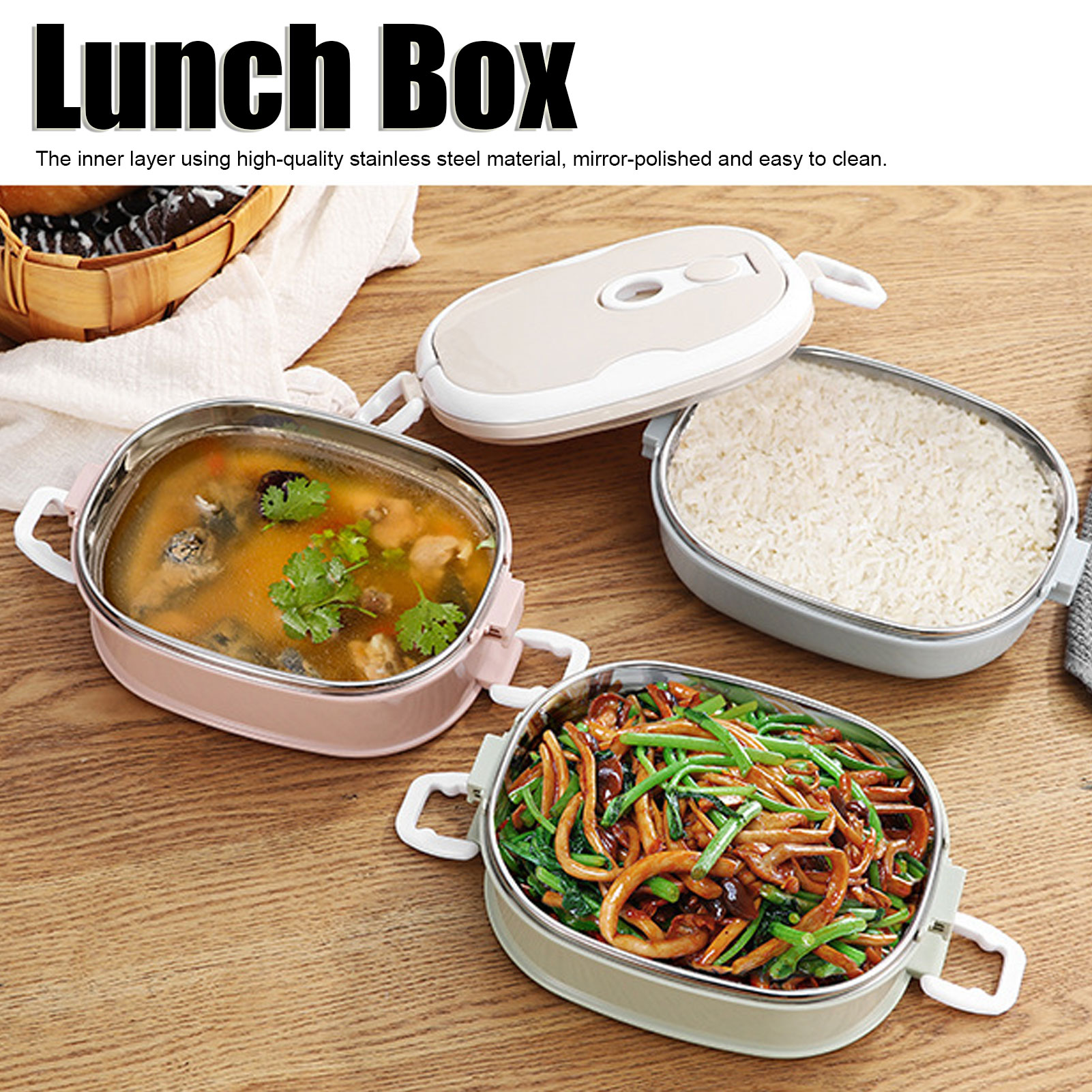 Baby Food Container - Lunch Box Lunch Box Portable Stainless