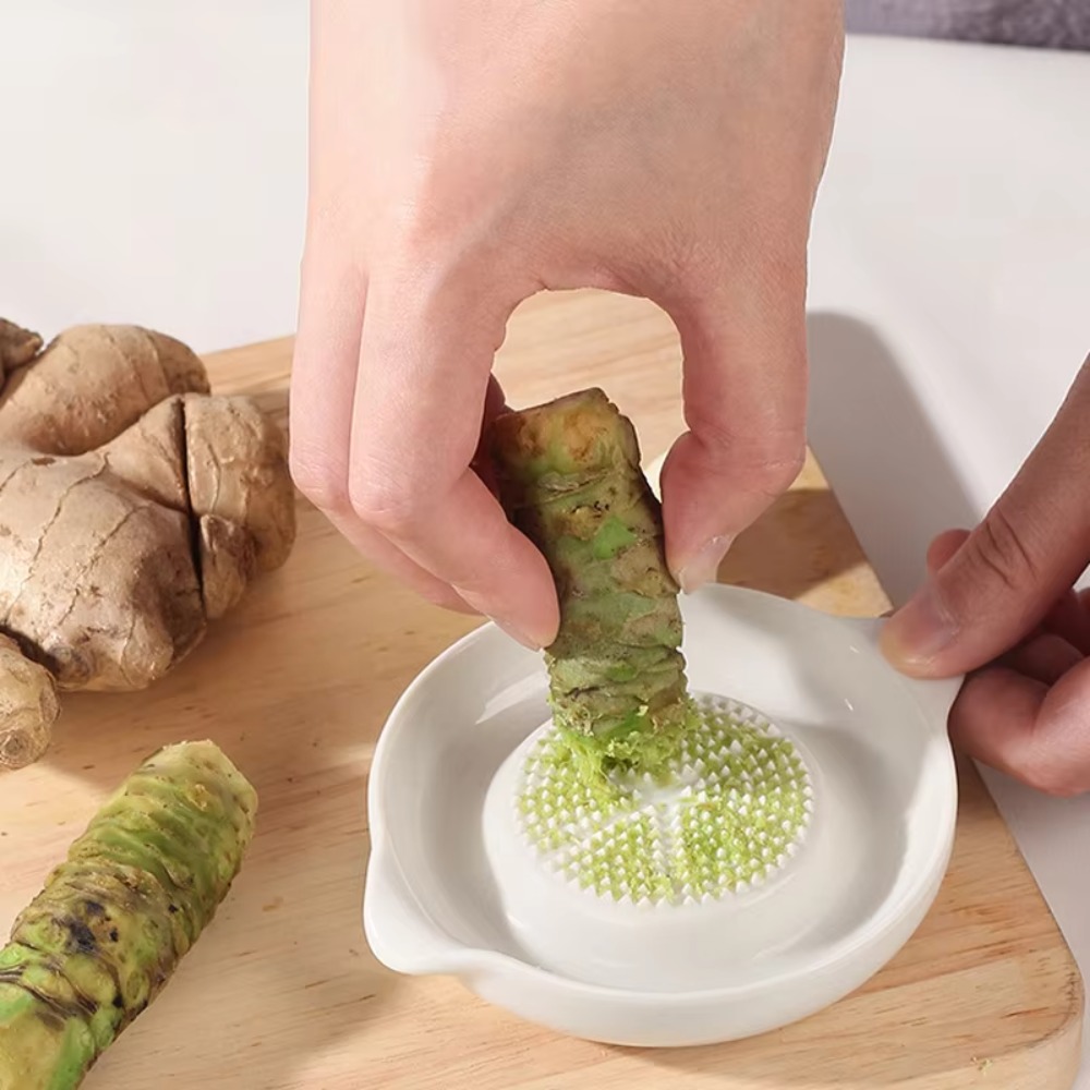 Baby Food Masher - Multi-functional Manual Ceramic Ginger Grater Round