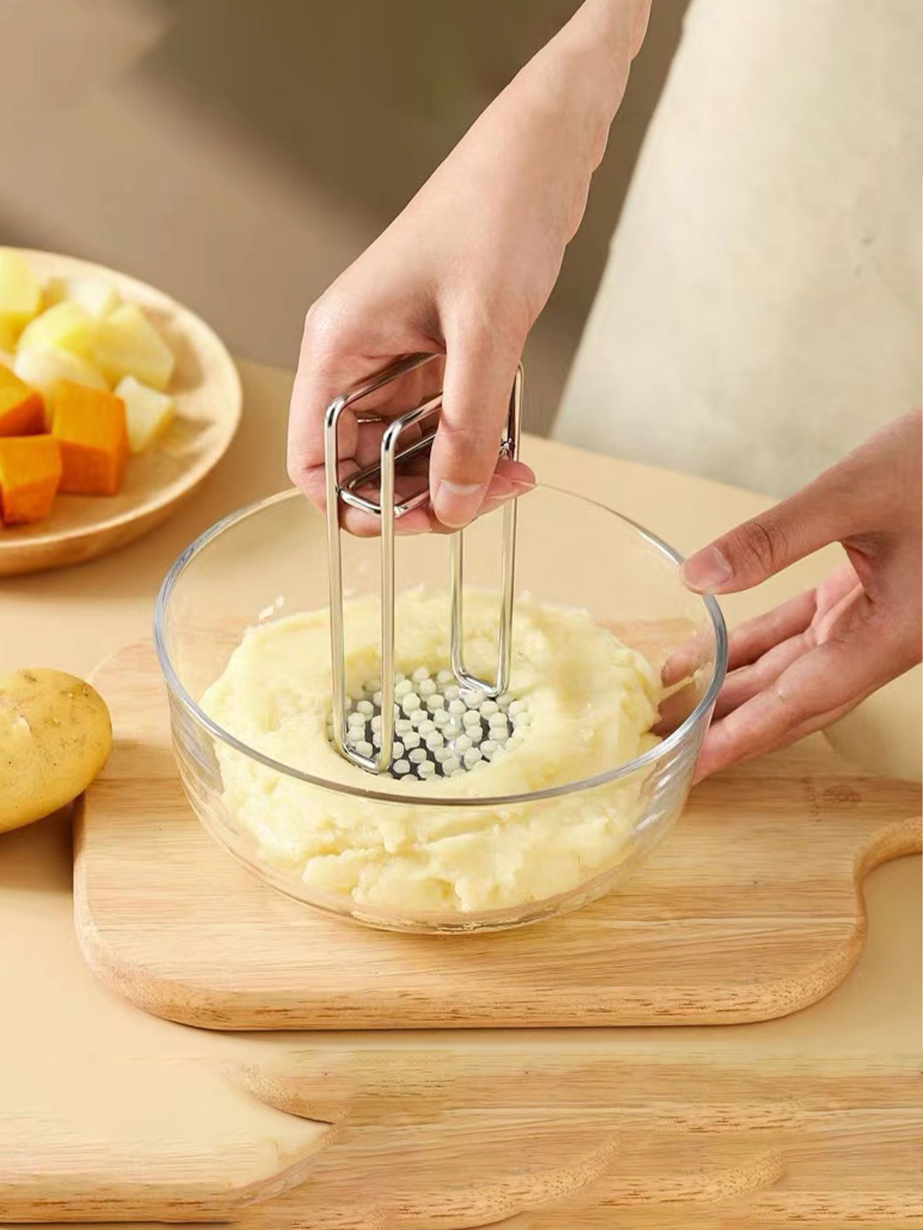 304 Stainless Steel Potato Mas - Baby Food Masher ulasan dan harga