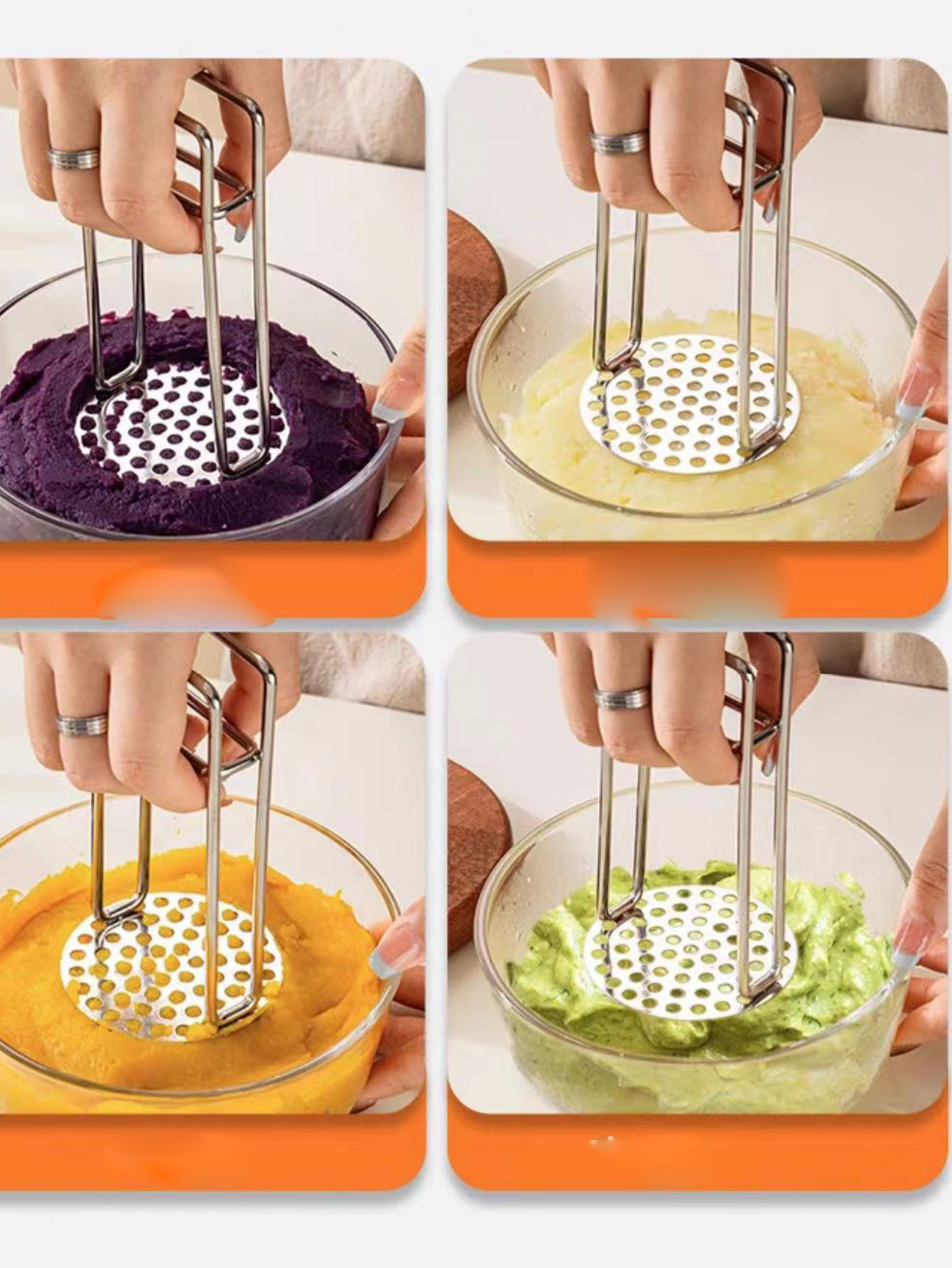 304 Stainless Steel Potato Mas - Baby Food Masher ulasan dan harga