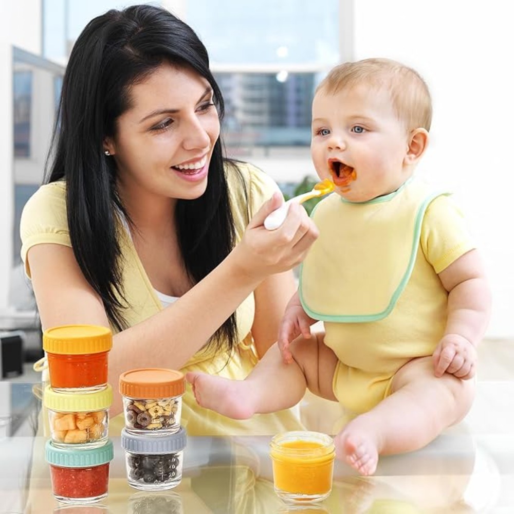 6pcs Mason Jar Glass Baby Food - Baby Food In Jars ulasan dan harga