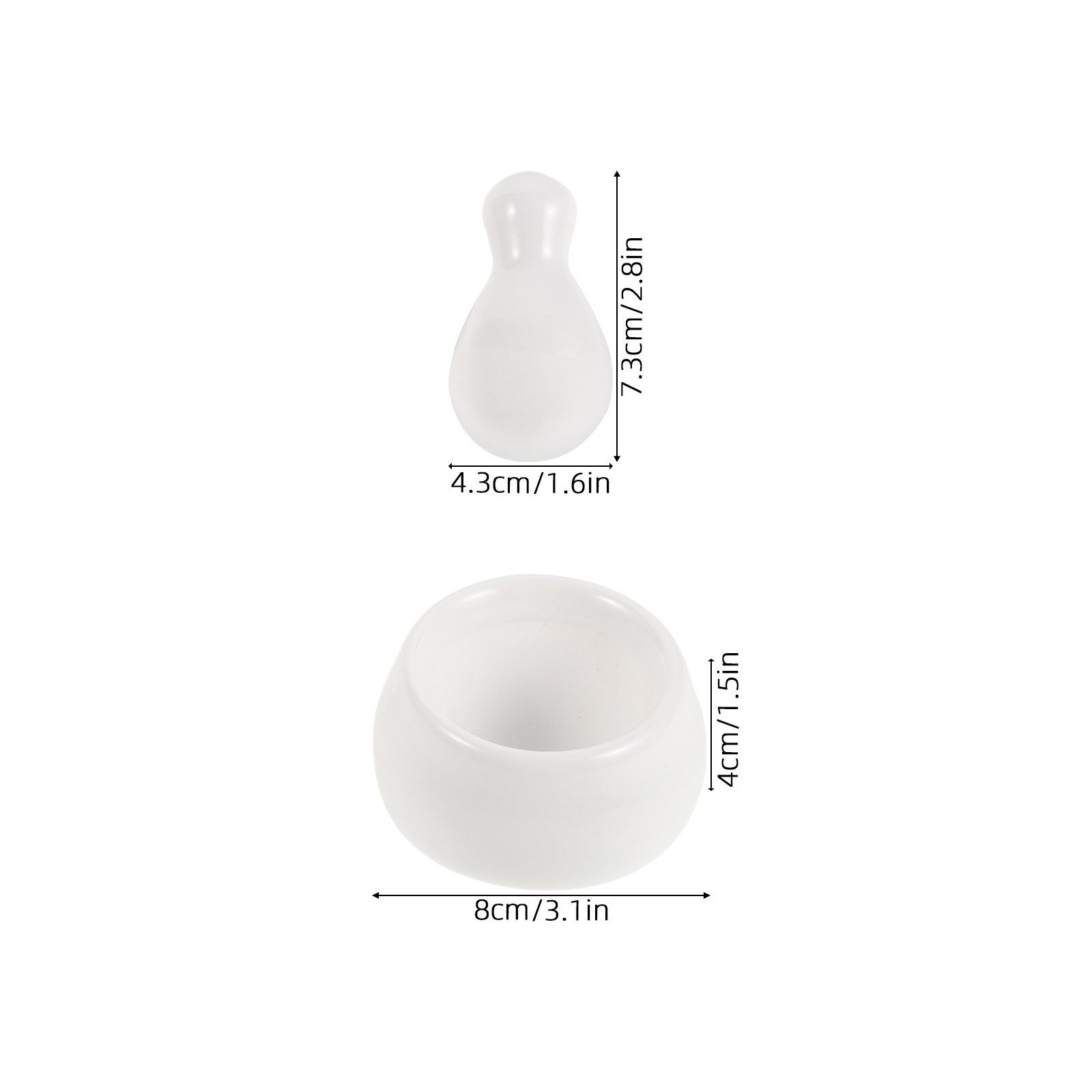 1Set Porcelain Mortar and Pest - Baby Food Bowl ulasan dan harga