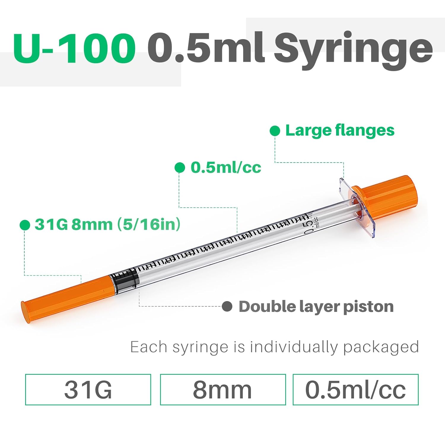100PCS 0.5ml/cc Disposable Ste - Baby Food Allergy Rash ulasan dan harga