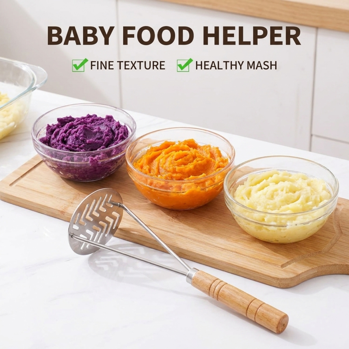 Stainless Steel Potato Masher  - Baby Food Healthy ulasan dan harga