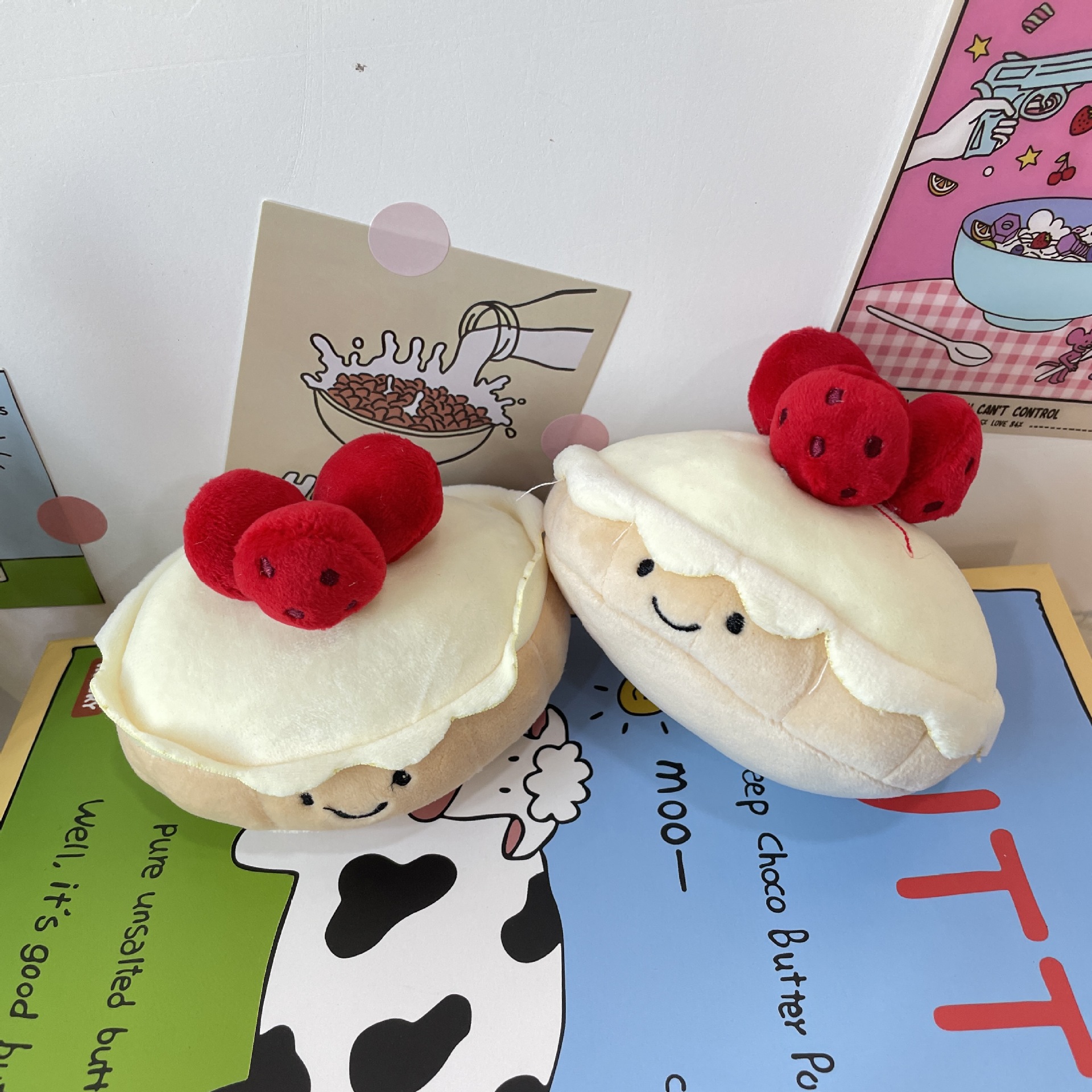 10CM Cartoon Egg Stuffed Toy E - Baby Xmas Food ulasan dan harga