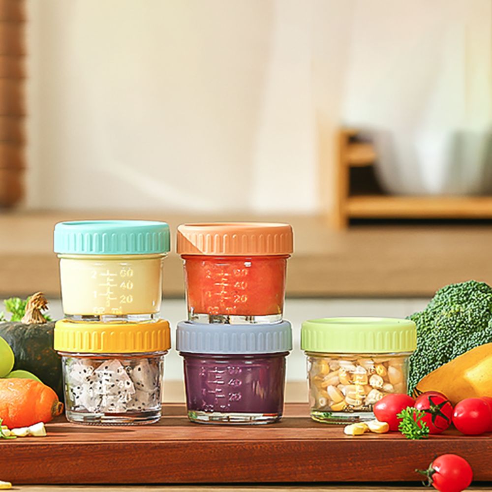 6pcs Mason Jar Glass Baby Food - Baby Food In Jars ulasan dan harga