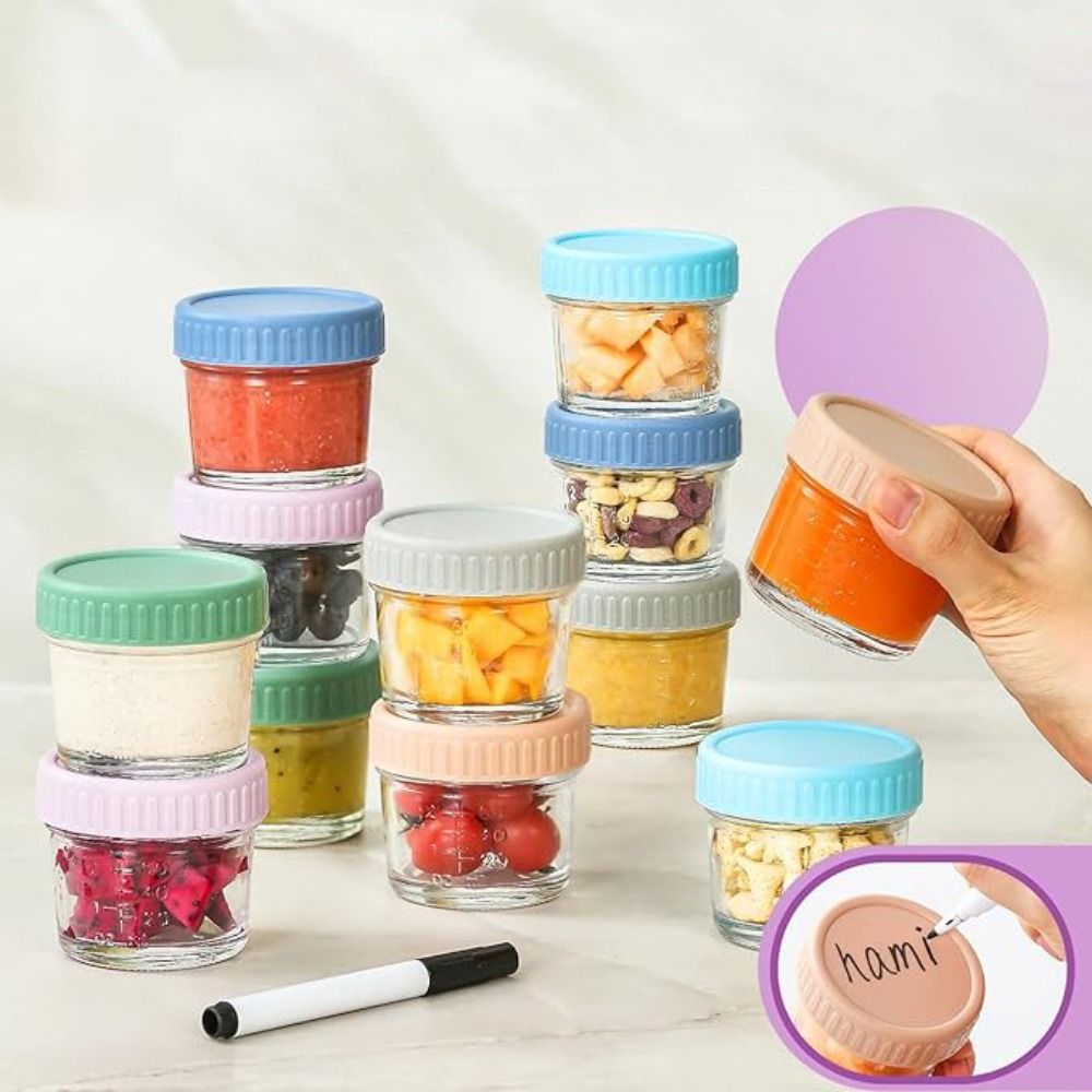 6pcs Mason Jar Glass Baby Food - Baby Food In Jars ulasan dan harga