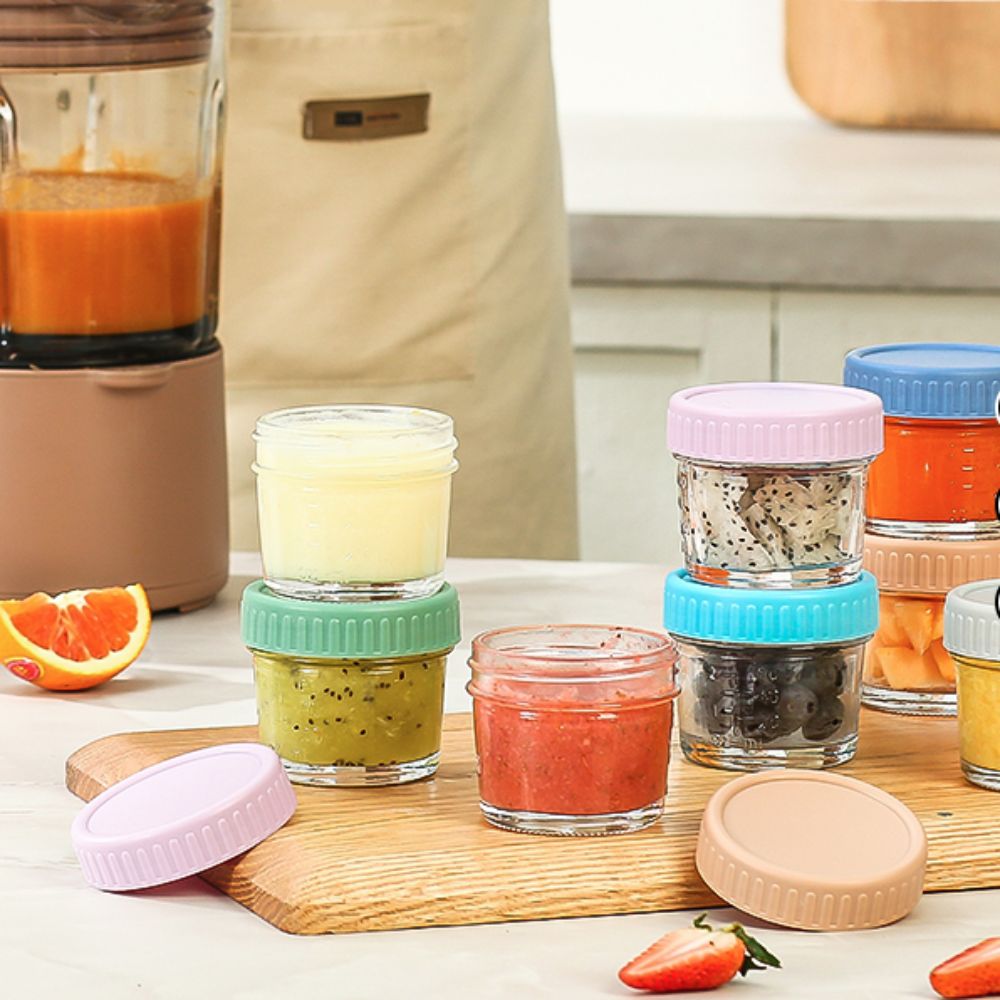 6pcs Mason Jar Glass Baby Food - Baby Food In Jars ulasan dan harga