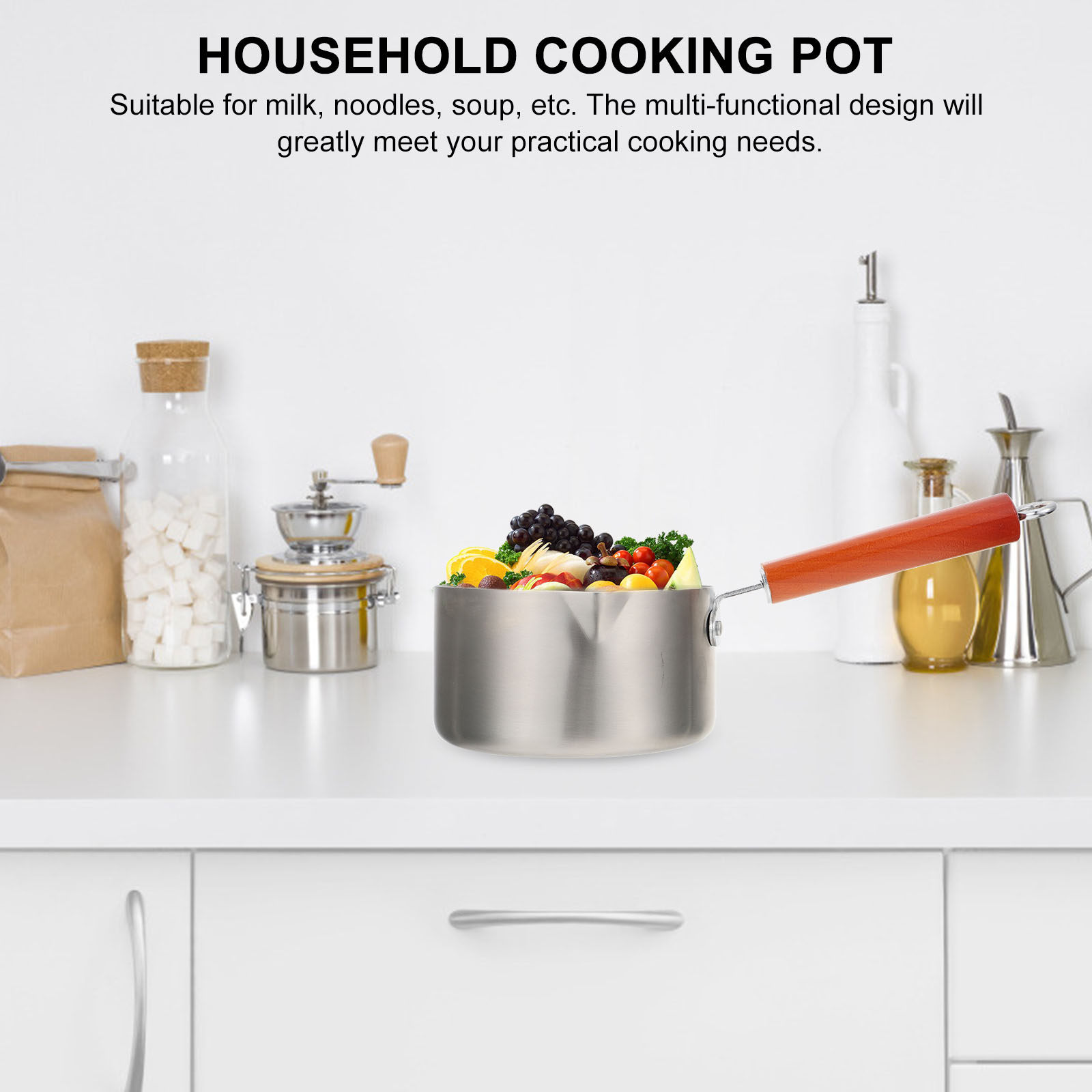 1Pcs Milk Stockpot Silver Prof - Baby Food Stew ulasan dan harga