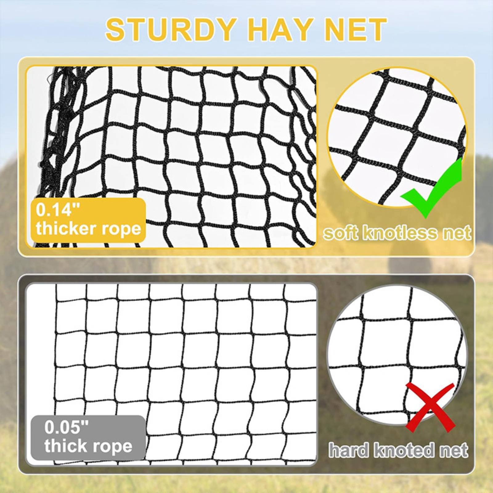 Large Hay Net Bag Long-Lasting - Mesh Feeder Bag ulasan dan harga