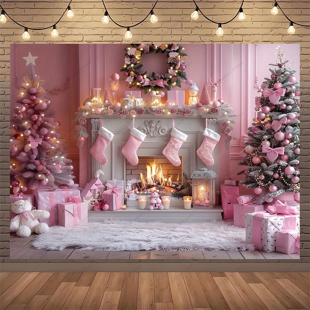 Pink Christmas Photography Bac - Baby Xmas Food ulasan dan harga