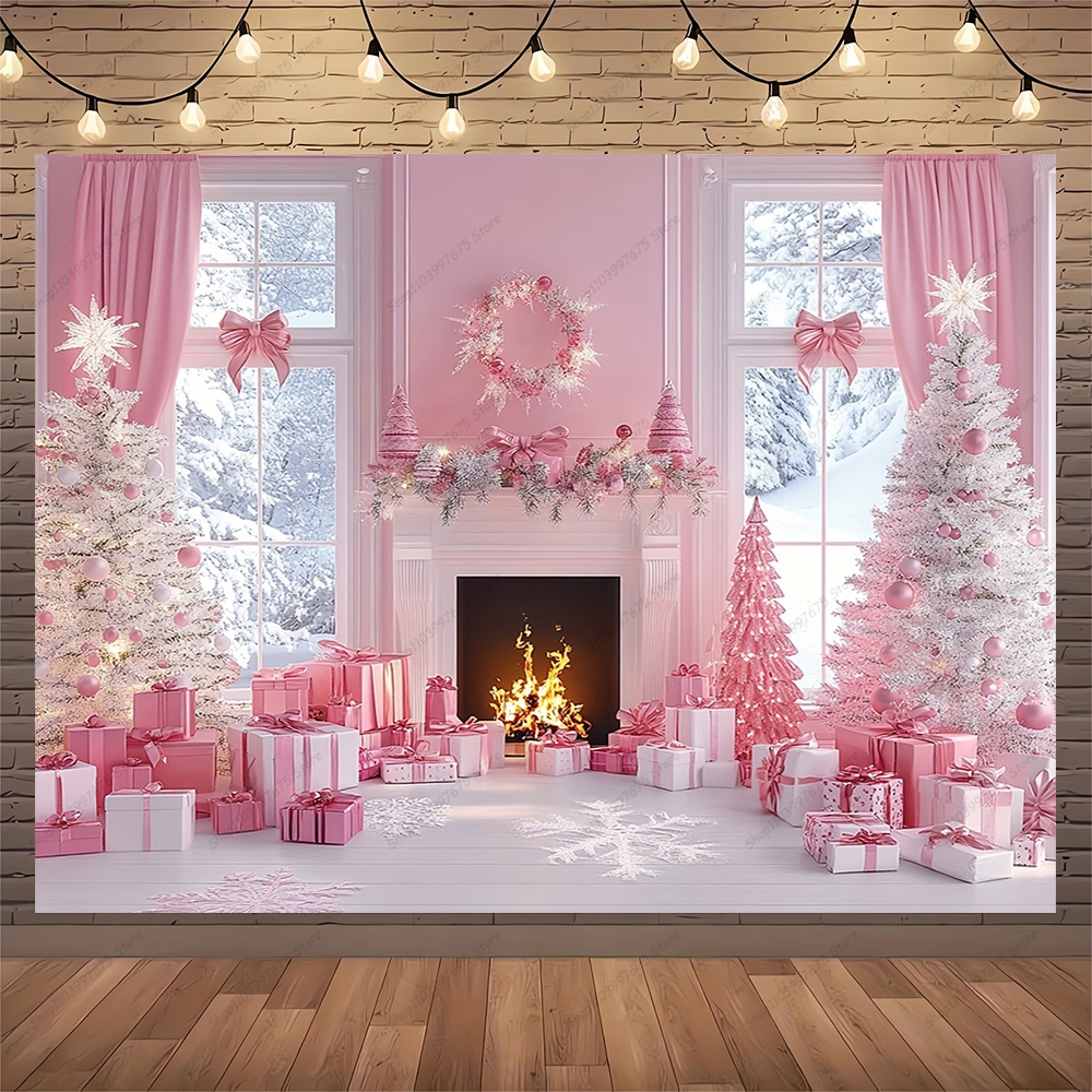 Pink Christmas Photography Bac - Baby Xmas Food ulasan dan harga