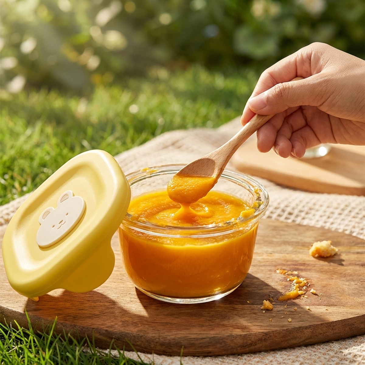 Glass Feeding Bowl with Lid–He - Baby Food Allergy Rash ulasan dan harga