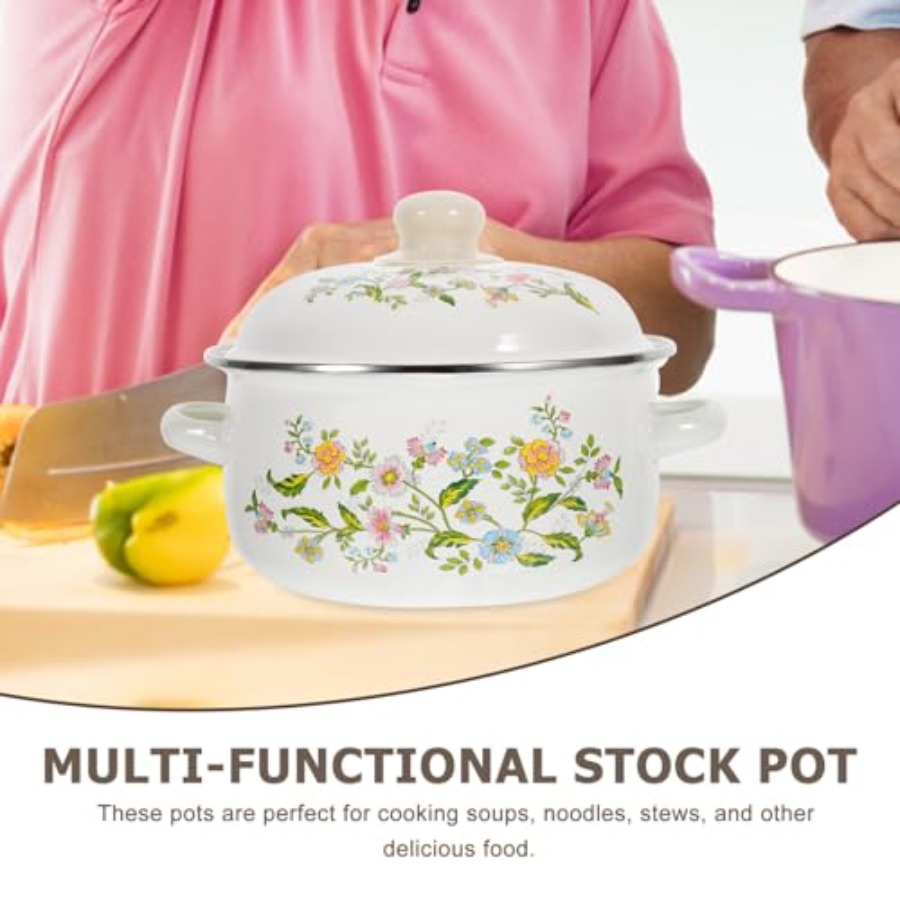 Mini Enamel Soup Pot Set 3-Pie - Baby Food Stew ulasan dan harga