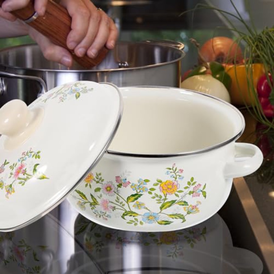 Mini Enamel Soup Pot Set 3-Pie - Baby Food Stew ulasan dan harga