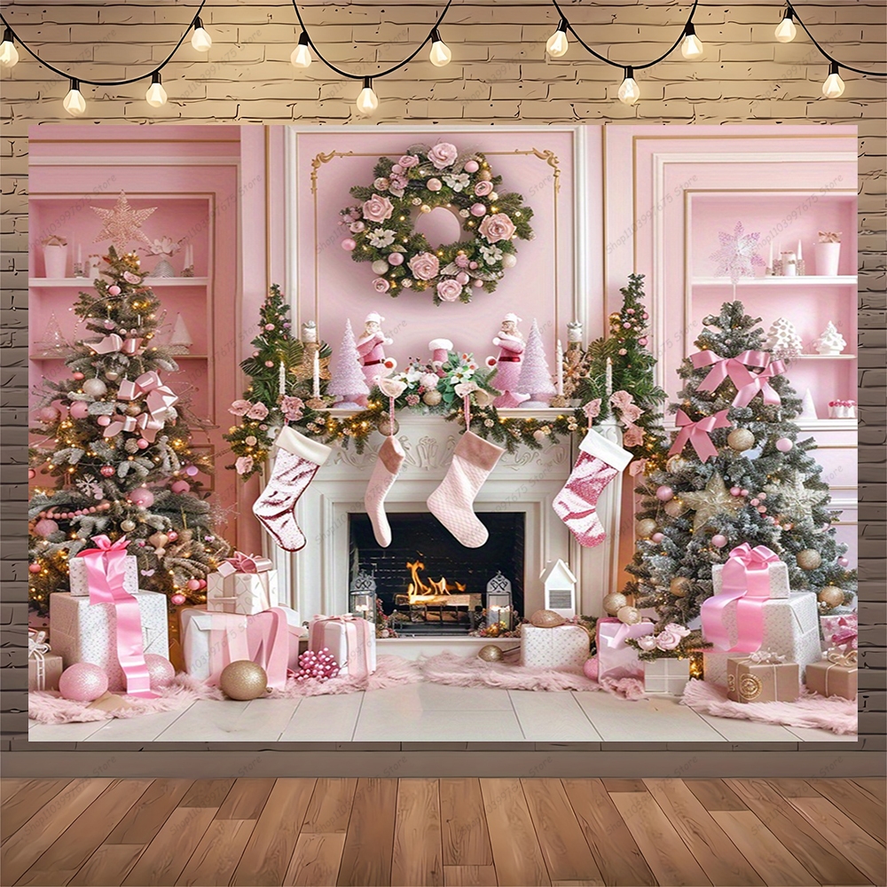 Pink Christmas Photography Bac - Baby Xmas Food ulasan dan harga