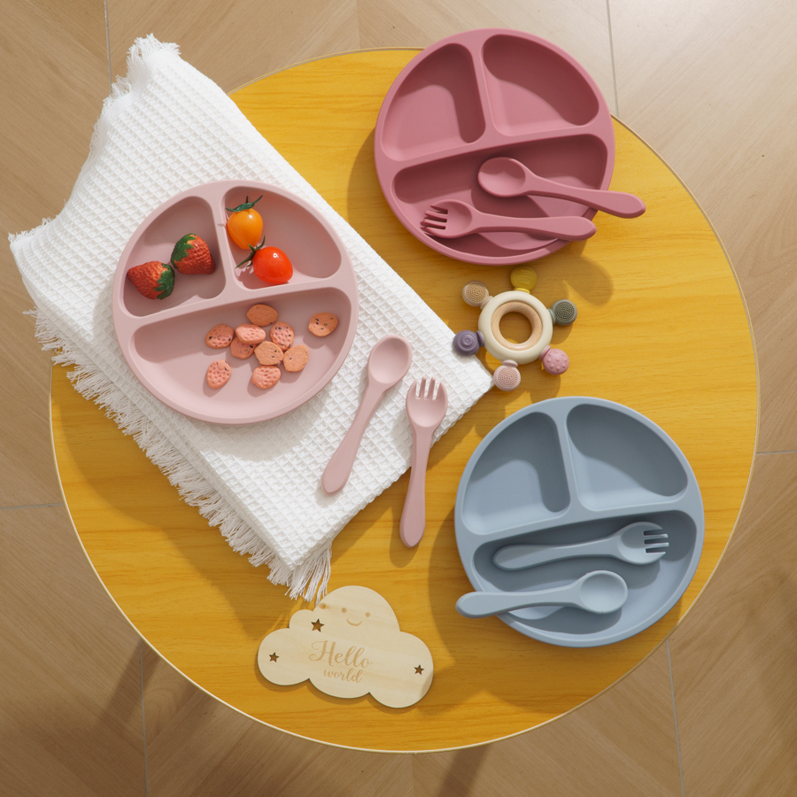 3PCS Children's Tableware Set  - Baby Food Universe ulasan dan harga