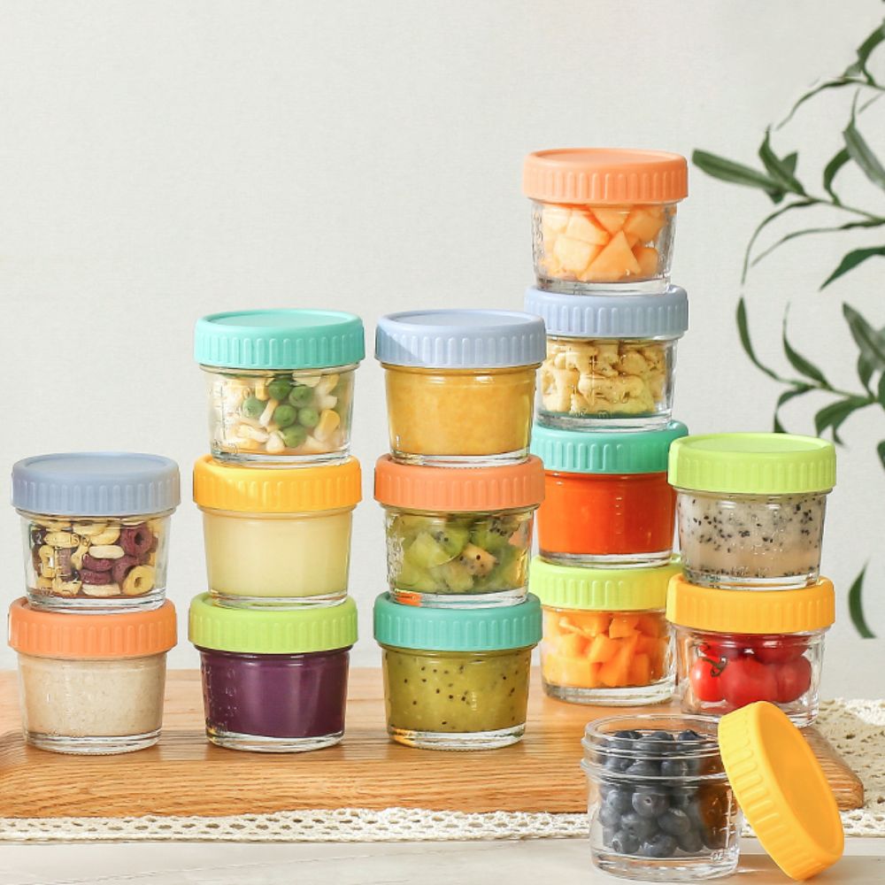 6pcs Mason Jar Glass Baby Food - Baby Food In Jars ulasan dan harga