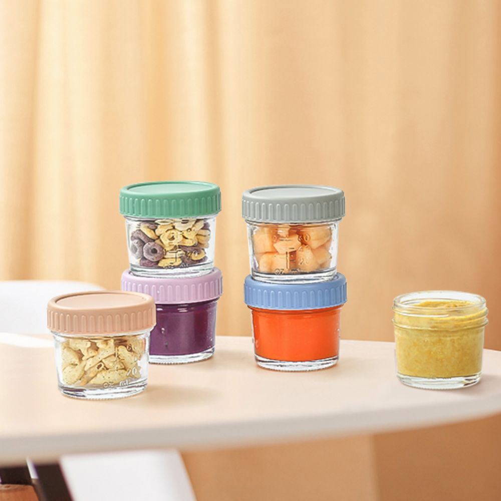 6pcs Mason Jar Glass Baby Food - Baby Food In Jars ulasan dan harga