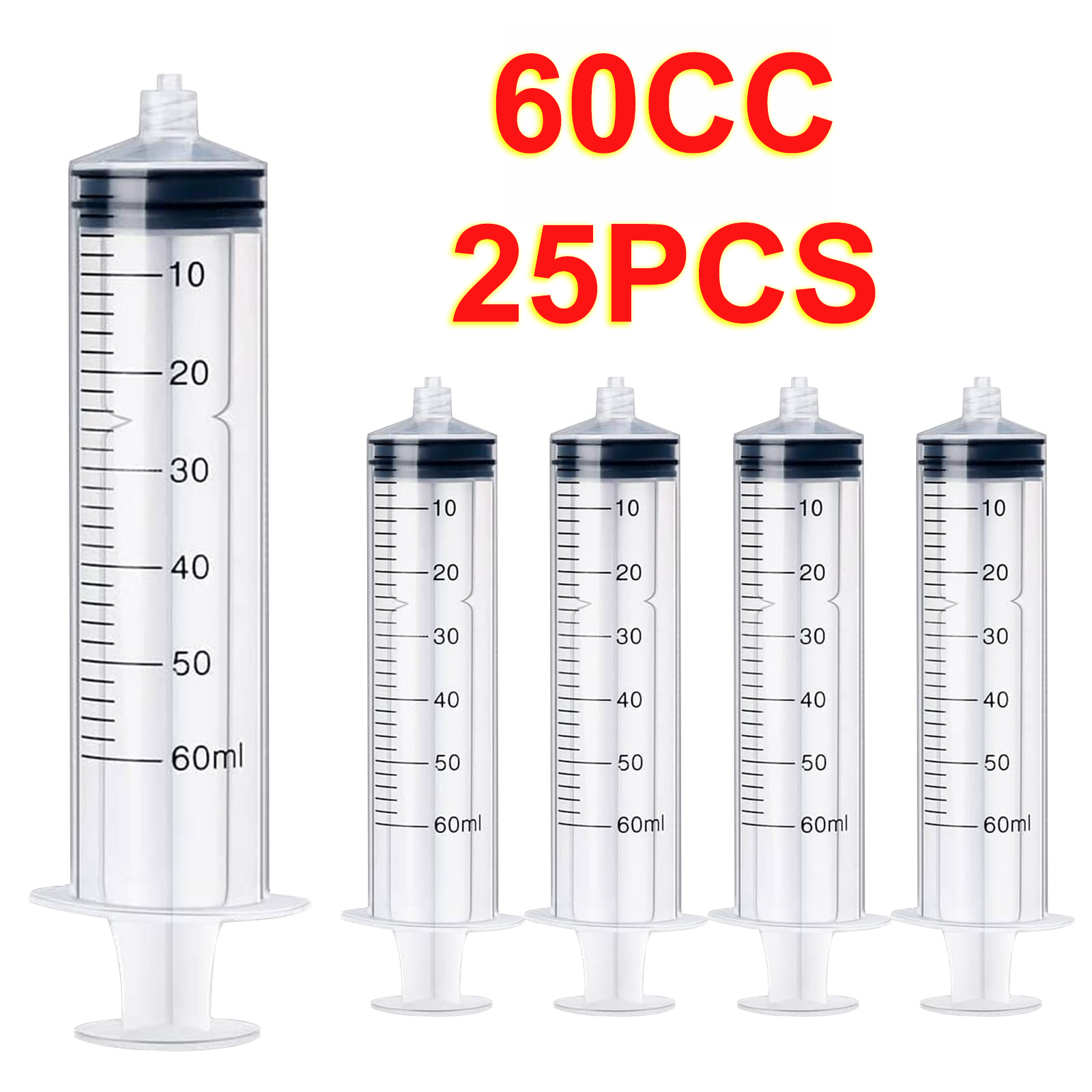 25Pcs 60ml Luer Lock Syringe N - Baby Food Allergy Rash ulasan dan harga