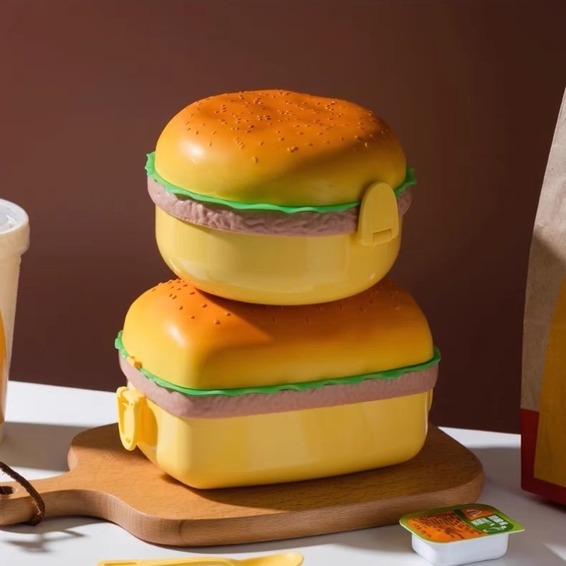 Hamburger Lunch Box Double Tie - Baby Food Container ulasan dan harga