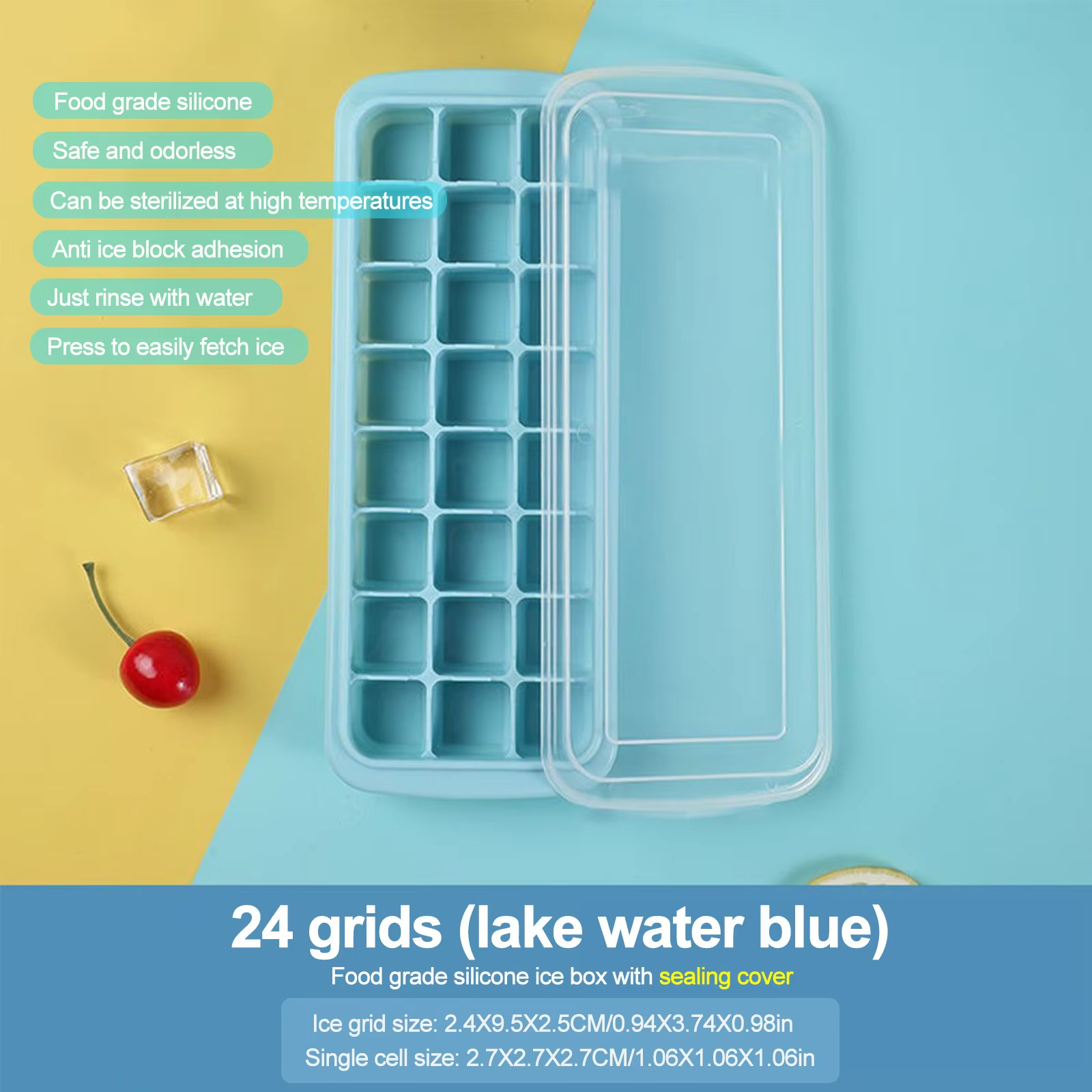 Silicone Ice Cubes Tray with L - Baby Food For 2 Year Old ulasan dan harga