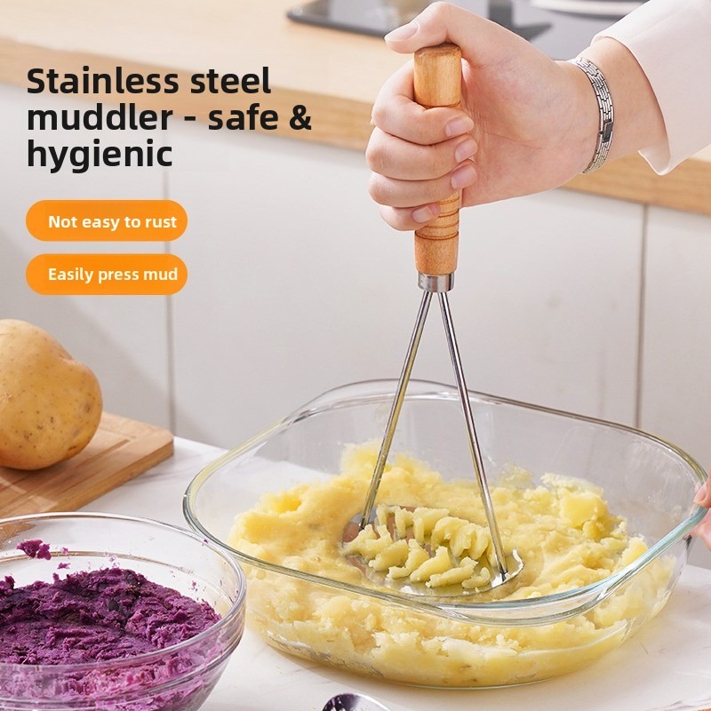 Stainless Steel Potato Masher– - Baby Food Healthy ulasan dan harga