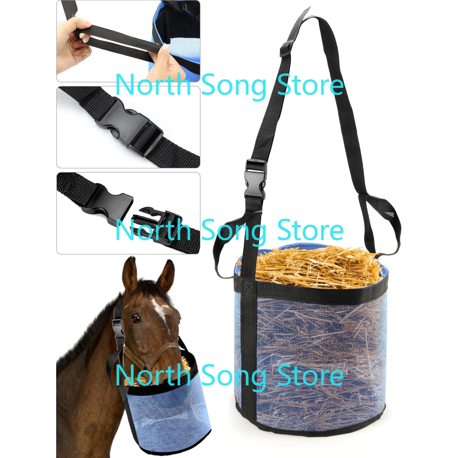 2 Pack Horse Feed Bag for Grai - Mesh Feeder Bag ulasan dan harga