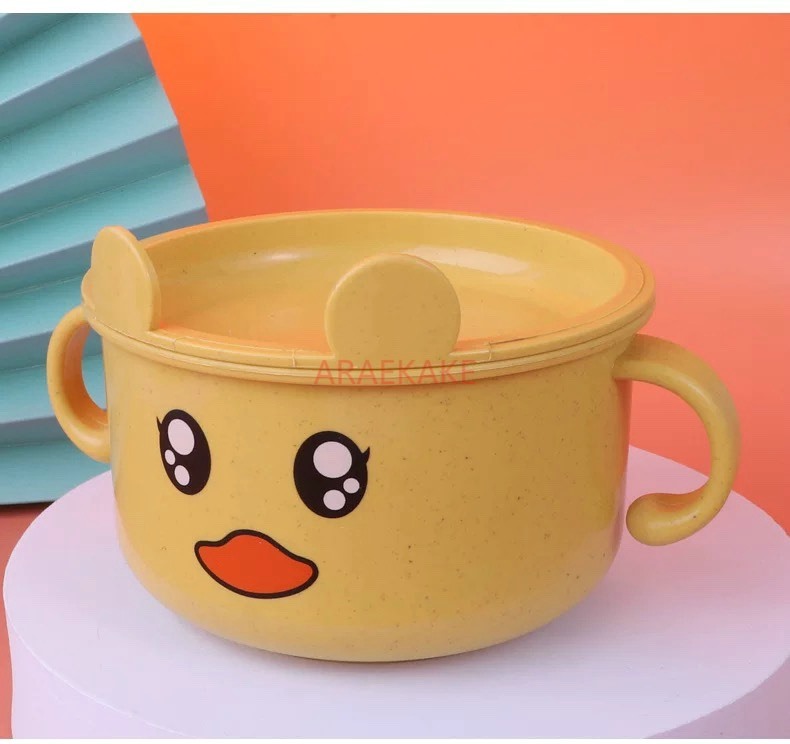 Children's Gift Wheat Straw Ca - Baby Food Bowl ulasan dan harga
