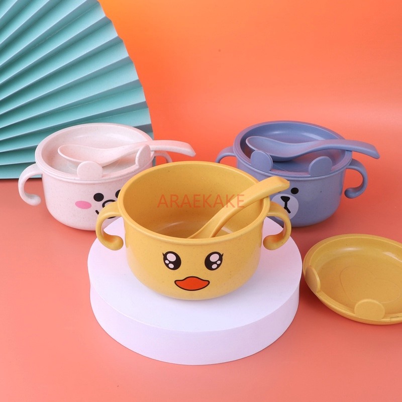 Children's Gift Wheat Straw Ca - Baby Food Bowl ulasan dan harga