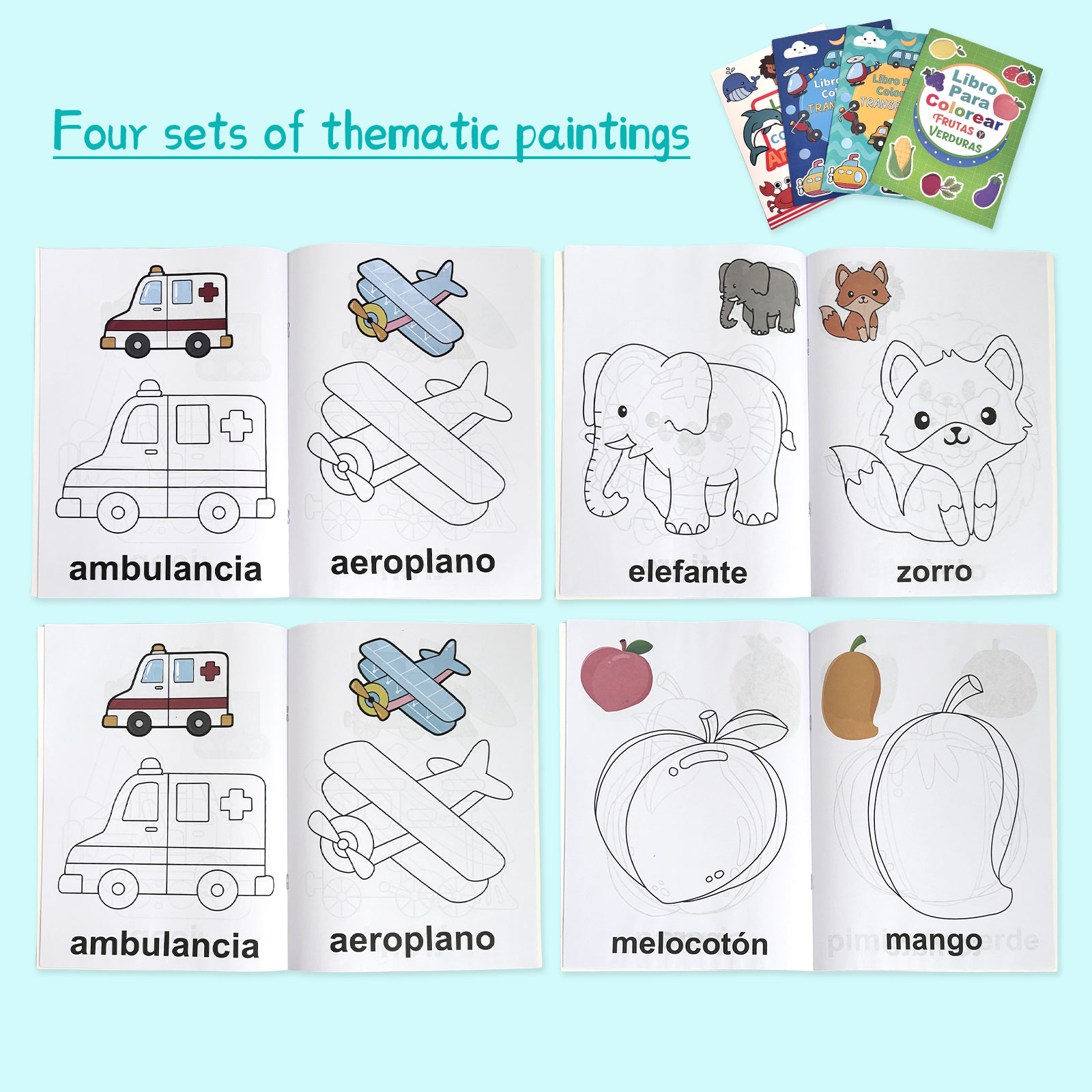 4 Pack Spanish Vocabulary Colo - Baby Food Age ulasan dan harga