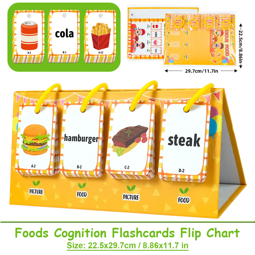 92Pcs Food Vocabulary Flash Ca - Baby Food Age ulasan dan harga