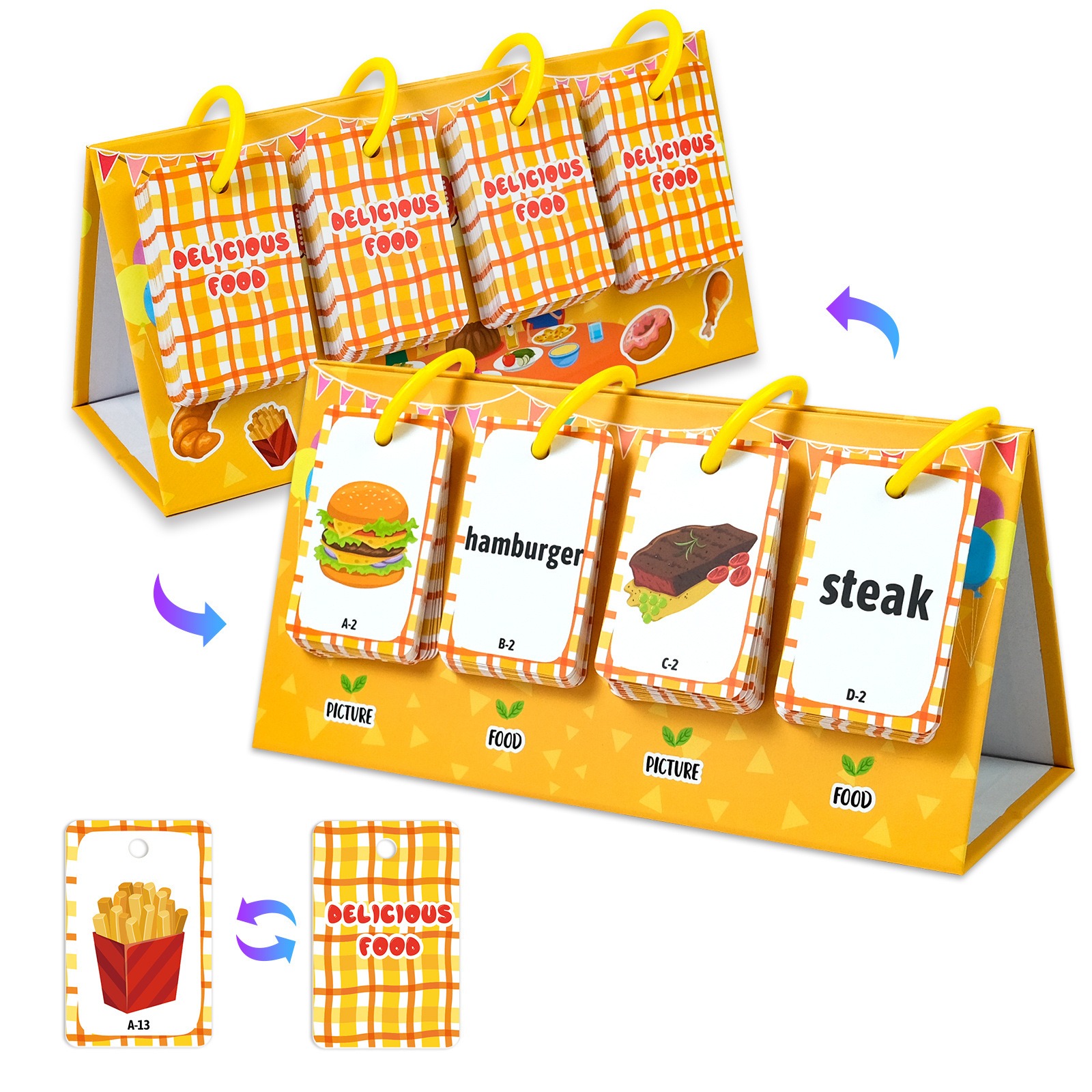 92Pcs Food Vocabulary Flash Ca - Baby Food Age ulasan dan harga